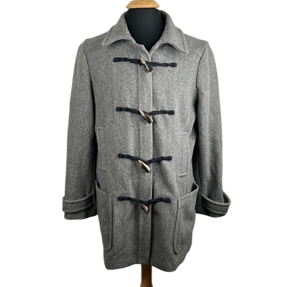 Banana Republic Men's Gray Wool Blend Toggle Buttons Winter Classic Coat Size XL - Picture 2 of 9